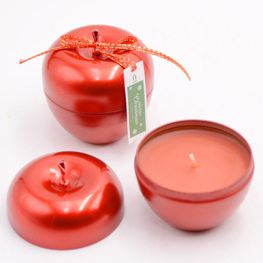 Christmas Apple Shaped Scented Candle, JTG-PG357075GS