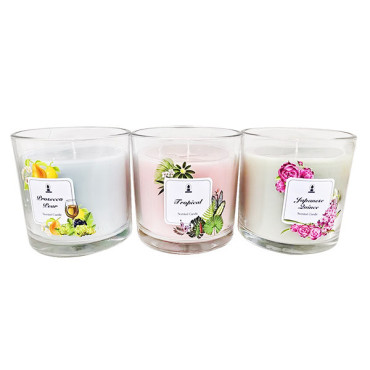 Glass Jar Scented Candle with Sticker, JBL-Y95100100