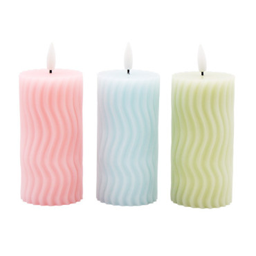 LED Decor Pillar Candle, L-Y60120PBL-H