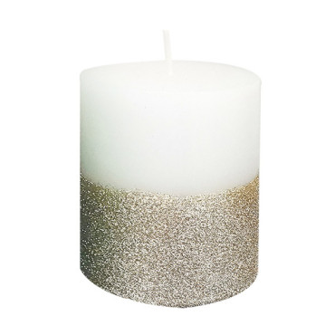 Glitter Pillar Candle, JY7080FCF-H